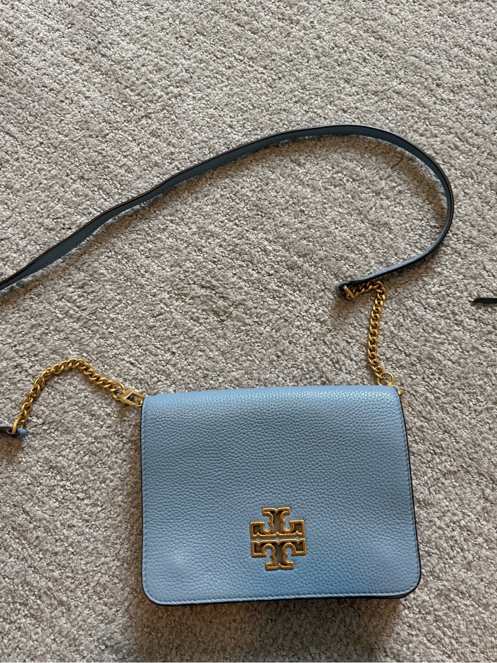 Tody Burch Pebbled Leather Britten Combo Crossbody Handbag